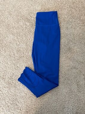 Zella Blue High-Waist Leggings, Small